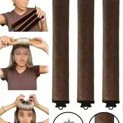 1/3/5pcs Set Hair Curlers, Satin No-Heat Hair Curling Set - Hair Rollers, Headband Curling Wand And Electric Curling Iron, Wearable Overnight, High Rebound Rubber Filling, Softer, Suitable For Party And Occasion Hairstyles