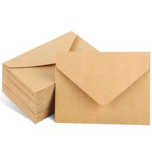 200pcs Mini Kraft Paper Envelopes 4."X 2.75" Brown Gift Cards Invitations Business Notes Tiny Mini Greeting Cards,Mini Envelopes, Small Envelopes, Folding Cards For Money Gifts, Thank You Cards, Invitation - 200pcs - View 4
