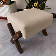 Small Footstool Shoe Changing Stool Padded Foot Rest Stool Entryway Living Room~ - Multicolor - View 2