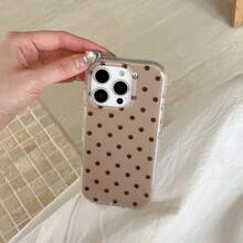 Capa dupla para celular com estampa de bolinhas, compatível com iPhone 17 Pro Max/16 Pro Max/15 Pro Max/14 Pro/14. Design moderno com bordas arredondadas, elegante para mulheres e minimalista para homens. Presente ideal para namorada e casais. - Multicolorido - Ver 53