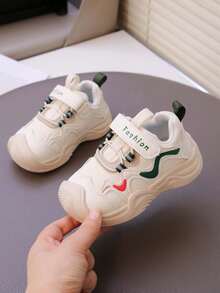 1 Pair Children's Casual Soft Bottom Sports Shoes, Boys' & Girls' Breathable PU Mesh Running Shoes, Toddler Sneakers