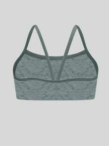 3 件套女童纯色简约舒适吊带背心文胸，无缝舒适透气单层无钢圈运动文胸