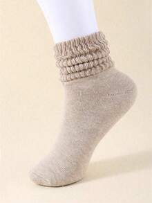 5 Pairs Vintage Casual Crew Socks, Warm Breathable And Sweat-Absorbent Thick Knit Soft Wool Socks, Perfect Gifts For Hiking, Back To School, Halloween & Christmas