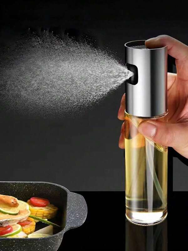 1pc Glass Spray Bottle, Suitable For Air Frying, Barbecue, Baking, Spray Kitchen Oiler, Low Fat And Less Oil, Convenient And Practical, Easy To Clean, Suitable For Daily Cooking, Kitchen Supplies, Multi-Function Spray Bottle, One Thing For Many Purposes, Kitchen And Restaurant Gadgets, Barbecue Season, Wedding Season, Christmas Gifts, Halloween, Valentine's Day