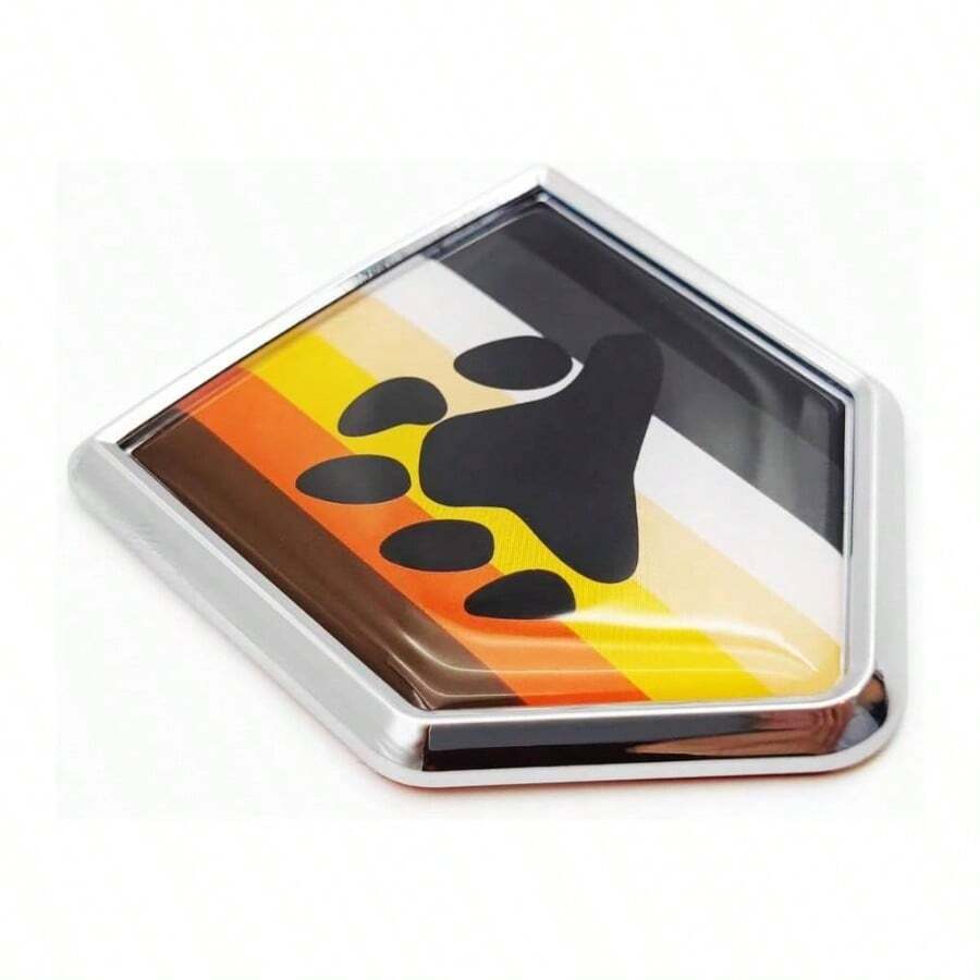 Bear - Calcomanas de bandera de la hermandad para coche, accesorios de coche LGBTQIA, calcomanas de bandera de escudo chapado en cromo, para coches, camiones, vehculos, 2 unidades - Orgullo de oso - Ver 1