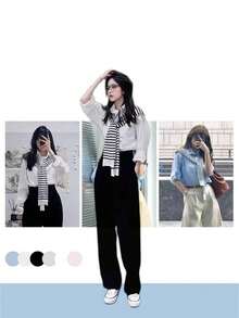 1 peça Cardigan xale casual de malha de cor sólida, poncho versátil de alta qualidade em estilo coreano para homens e mulheres