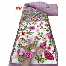 Wholesale French Luxury Mesh Embroidery Lace Fabric 2025 High Quality African Nigerian 3D Flower Tulle Net Lace For Women Dress Sewing - Multicolor - View 4
