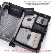 6pcs/Set Travel Packing Cubes, Large Capacity Organizer Bags, Cosmetic Bags, Toiletry Bags, Luggage Organizers, Multi-Color Options, Portable, Waterproof, Dustproof, Foldable Storage Bags For Clothes, Shoes, Underwear, Cosmetics, Electronics, Suitable For Travel, Vacation, Business Trip, Home Organization Travel Bag Handbag Luggage Bag For Business For Vacation Holiday Multifunction Travel Duffel Bag Unisex Weekender Bags