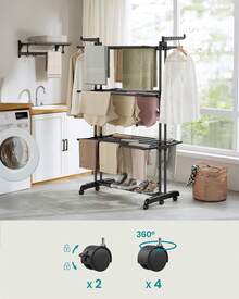 SONGMICS Drying Rack - Black - View 1