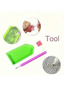 1pc Diamond Painting Kit - Night Moon Theme, 5D Full Round Diamond Embroidery Art, Creative Handmade Craft, Home Wall Decor, Stress Relief