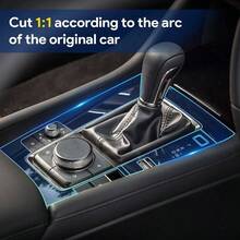 - Pelcula protectora de pintura precortada para 3 Enclave 2019 - 2024 de 8.5 Mil TPU PPF pelcula protectora araazos accesorios interiores cambio de palanca de dos botones - Cambio de marchas con dos botones - Ver 4