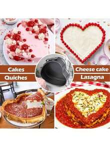 Moule à ressort en forme de cœur antiadhésif, moule à gâteau en forme de cœur large, cuisson de la Saint-Valentin