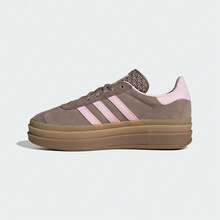 Adidas Originals Women's ORIGINALS GAZELLE BOLD SHOES "T-Toe Shoes" Classic Platform Sneakers, JQ6436 - Brown - View 2