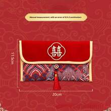 1 Stück Rote Umschläge im chinesischen Stil, Hochzeits-Rot-Umschläge, Einweihungs- und Abiturienten-Rot-Umschläge, Rot-Umschläge für das chinesische Neujahrsfest in Chinatown und bei Auslandschinesen, Aufbewahrung für Weihnachtsgeschenke