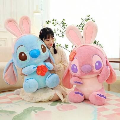 40cm Cartoon Lilo And Stitch Plush Toy Big Kawaii Anime Angel Plushies Soft Stuffed Doll Pillow Cushion Kid Birthday Gift,The Perfect Decoration - The Perfect Gift. The Perfect Choice For Home Interior Decoration, Party Decoration