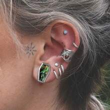 2 件热销 6 毫米 - 25 毫米万圣节防过敏 316 不锈钢优雅海螺耳塞耳塞拉伸器身体穿孔饰品男女适用