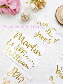 1 Stück personalisierter Namensaufkleber, personalisierte Geburtstags-, Hochzeits-, Feiertagsdekoration, personalisierter Glitzer-Namensaufkleber, personalisierter Namensaufkleber, Datumaufkleber, DIY Handwerksgeschenk, handgeschriebene Schrift, Hochzeitsaufkleber, Wasserflasche, Lunchbox, Glas, Rolle, Ballon, Kalligraphie-Aufkleber, Geschenkbox-Dekoration, Brautjungfern-Vorschlag-Box, Handwerkskunst-Hobby
