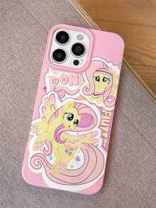 1 pieza Mi pequeño Pony Diseño de arte minimalista Funda protectora resistente a golpes compatible con iPhone 11/12 Pro/13/14 Pro Max/15 Pro Max/16 Plus/XS/8 Plus