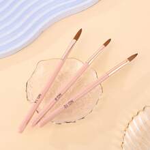 Best-Selling Nail Art Crystal Pen Set - Plastic Handle, Silver-Tip Brushes For Painting & Carving