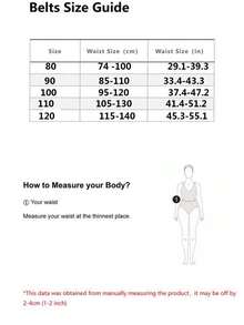 1pc Men's Casual Fashion Convex Buckle Decorated Belt - Gun Black Buckle - View 9