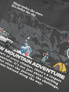 Balabala Boys Winter Sweatshirt, Mid Neck Casual Pullover, Warm & - Tea Ash - View 5