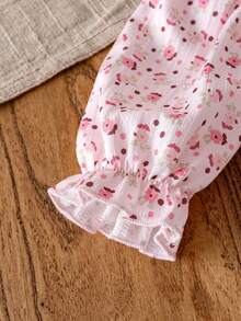 3pcs/Set Baby Girls' Fashionable Princess Dress, Pants And Headband Set, Long Sleeve, Spring/Autumn