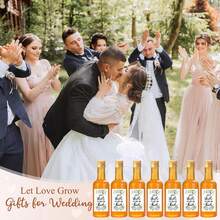 30/4pcs 25ML-50ML Mini Wedding Liquor Bottles,Beverage Dispensing Bottle,Empty Plastic Bottles,With Golden,Silvery And Black Screw Caps,And With "Take A Shot We Tied The Knot " Labels,For Wedding Party Favors,Wedding Receptions, Birthday Parties, Bridal Showers, Party Supplies,Wedding. - Transparent D - View 5