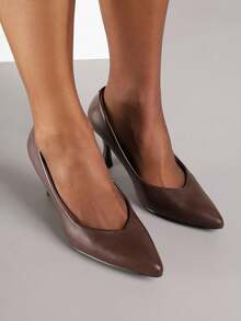 Vices Heels With Natural Leather Insole - Brown - View 4