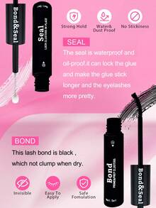 120片C型卷翘簇状假睫毛，分段式单根睫毛嫁接套装，含睫毛胶、封层剂、镊子，适合DIY单根睫毛嫁接 - 黑色 - 查看 6