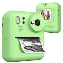 Kids Instant Print Camera Set, Front & Rear Selfie Camera, Supports 1080P Video, Suitable For 3-12 Years Old As Christmas, Birthday And New Year Gift, Portable Travel Print Digital Camera Toy For 6-12 Years Old