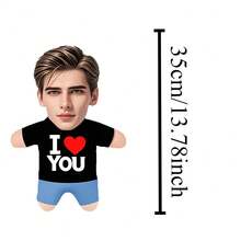 Cojín personalizado con impresión de foto en miniatura "Te amo", opción de regalo perfecta para el Día de San Valentín, Halloween, Navidad, Acción de Gracias, Aniversario - Negro - Ver 19