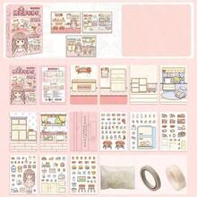 1 libro de pegatinas suavizantes en capas - Juguetes sensoriales para aliviar el estrés, pegatinas lindas para diarios y pegatinas de regalo - Multicolor - Ver 16