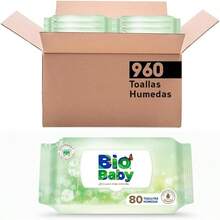 Bio Baby Toallitas Húmeda, 12 paquetes con 80 piezas, 960 toallitas - Toallitas Húmedas - Ver 9
