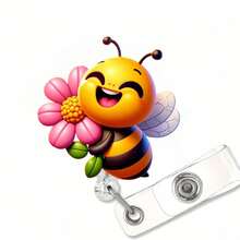 1 قطعة بكرة شارة شارة أكريليكية قابلة للسحب، حامل شارة اسم مع مشبك بطاقة هوية للممرضات والأطباء والمتطوعين والموظفين