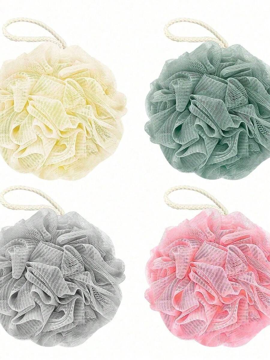1 pezzo Spugna a forma di fiore per il bagno, Spugna esfoliante per il corpo in seta di melone per il bagno, Sacchetto di rete per il bagno per uomo e donna, Decorazione autunnale per il bagno e il ritorno a scuola