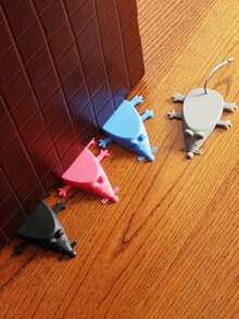 1 Stück mausförmiger Silikon Baby Türstopper, Kindersicherheits Türstopper Kissen - süßer Cartoon Gummi Türstopper mit rutschfestem Design, verhindert Fingerklemmen, Wohnaccessoire