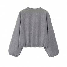 ZEVITY Nueva chaqueta bomber con cremallera frontal para mujer, chaquetas de vuelo suaves y cortas, abrigo informal de manga larga con cuello redondo para otoño e invierno 2025 para damas