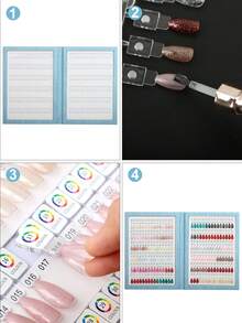 120/180 Colors Magnetic Nail Polish Display Book, Detachable Color Swatch Palette, High-End PU Material Color Card Display Album, Comes With 120/180 Magnetic Card Heads And 1 Piece Of 120/180 Numbered Label, Ideal Choice For Nail Art Design - Multicolor - View 11