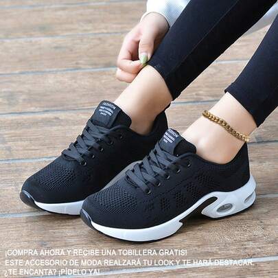 Tenis para mujer, zapatillas con cordones, suela antideslizante, zapatos para correr suaves y cómodos.