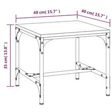 Side Tables 2 Pcs Smoked Oak 40x40x35 Cm Engineered Wood - Brown - View 11