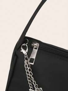 Mini Tối giản Trang trí chuỗi Cái túi - màu đen - Xem 6