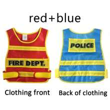 2 件儿童角色扮演服装、消防员制服、制服、角色扮演玩具、适合男孩和女孩、户外玩具、多人玩具、节日派对装扮、万圣节服装、适合作为节日礼物、生日礼物、圣诞节礼物、万圣节礼物、返校礼物 - 彩色 - 查看 8