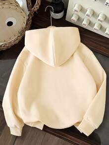 少女卡通图案保暖卫衣