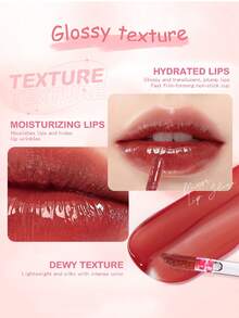 唇彩染色液体唇膏，韩国唇彩保湿自然，多用途唇颊两用色调，不粘杯，轻盈，高色素，持久，色彩鲜艳（6 种颜色） - 1.7g - 查看 3