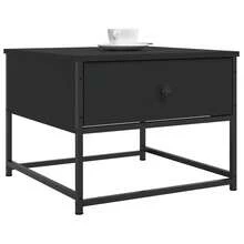 Coffee Table Black 51x51x40 Cm Engineered Wood - Black - View 4