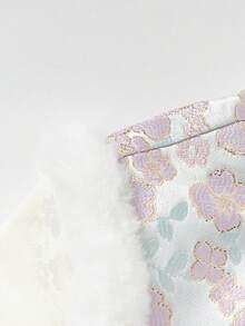 Balabala 女童汉服连衣裙，多层薄纱设计，甜美刺绣，现代中国风，秋冬款