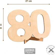 1 طقم أرقام خشبية شخصية لكتاب الضيوف لحفلات عيد الميلاد 18/30/40/50/60 - هدية مثالية لحفلات عيد الميلاد 18/30/40/50/60، اكسسوارات عيد الميلاد الشخصية، ديكور حفلة البلوغ بطاقة تهنئة خشبية