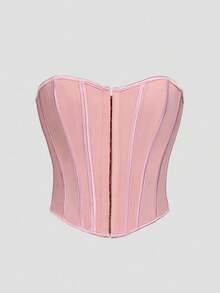 Apperloth A Apperloth 鱼骨露脐上衣，性感适合音乐节 - 淺粉色 - 查看 1