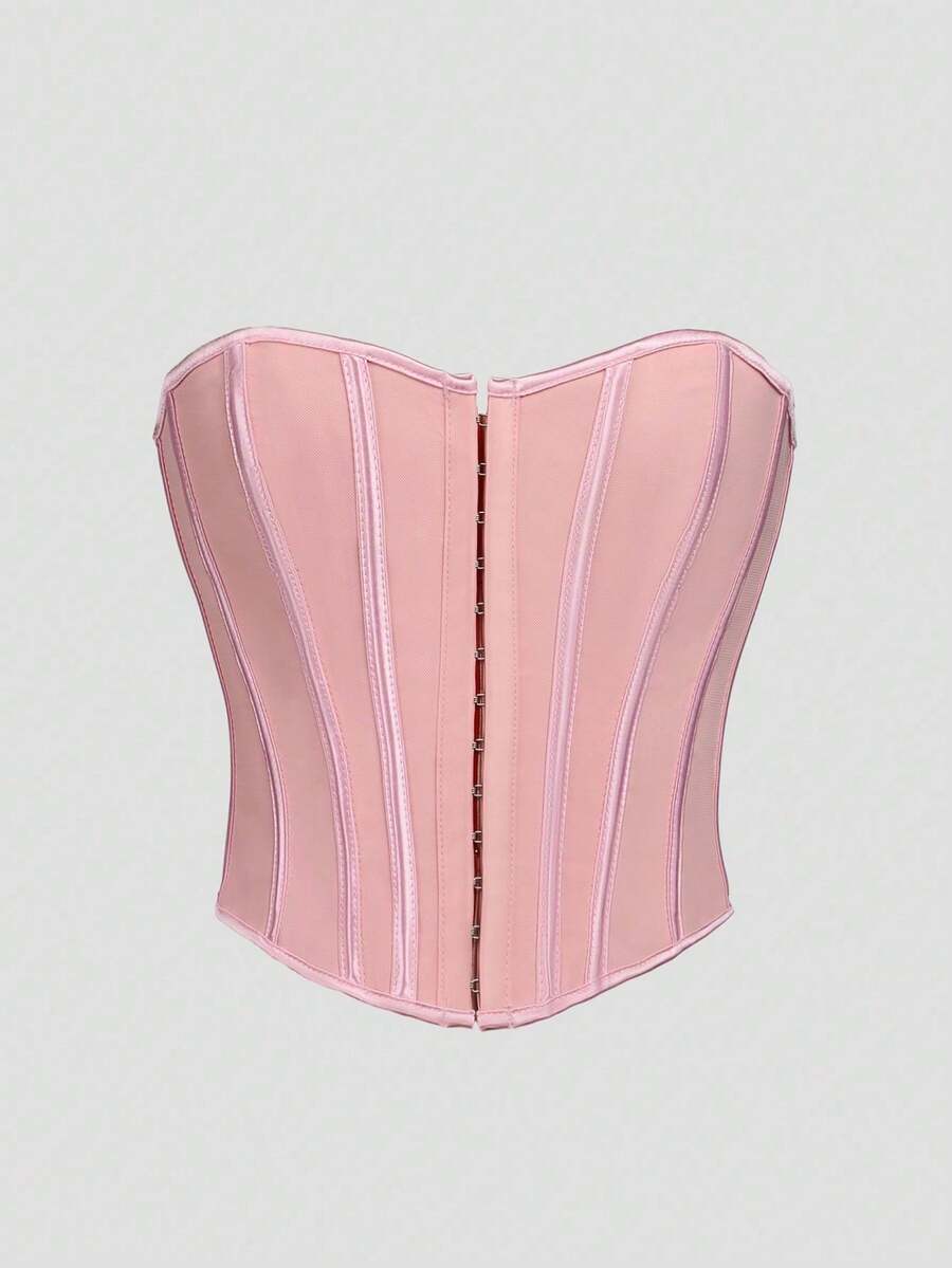 Apperloth A Apperloth 鱼骨露脐上衣，性感适合音乐节 - 淺粉色 - 查看 1