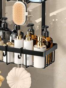 1pc Bathroom Rack, Glass Door Hanger - Bathroom Shower Supplies Storage Rack, Can Hang Towels, Bath Balls, Razors, Storage Rack, Halloween, Christmas Decoration Gift Bathroom Accessories Bathroom Tools